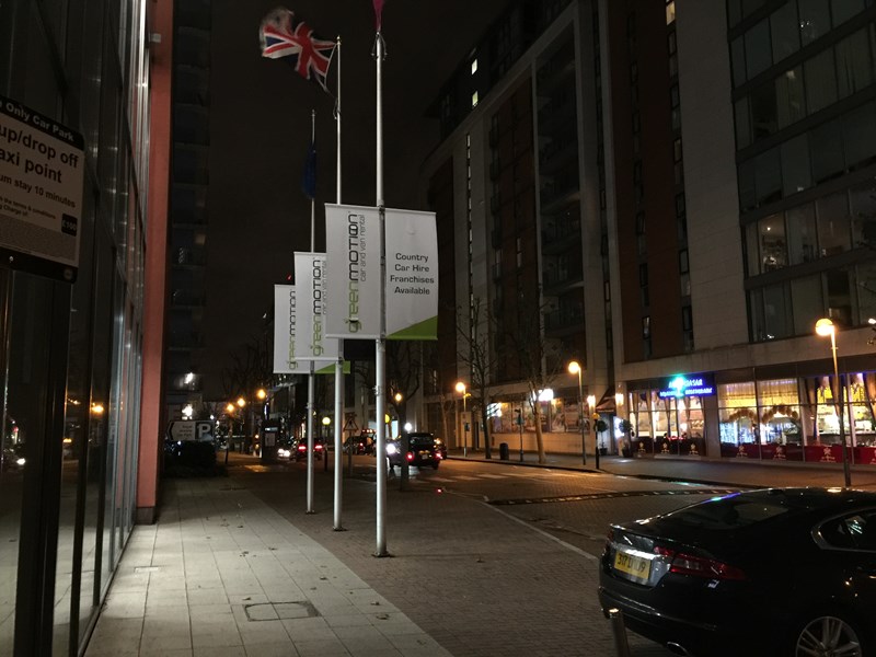 Lamp post banner